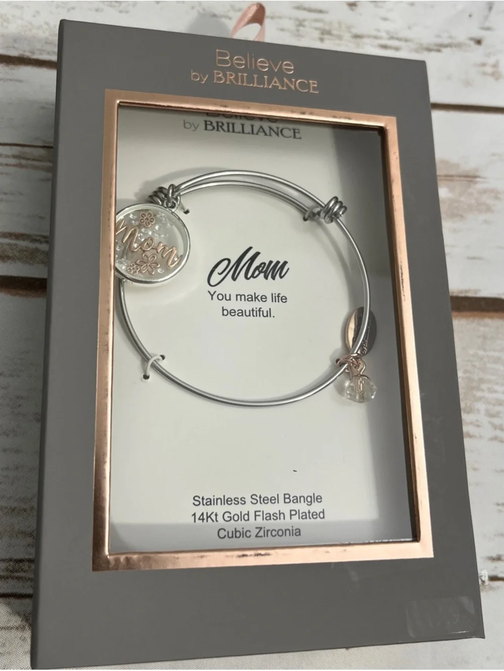Mothers Day Mom Bracelet Bangle Jewelry Present Gift nwt‎ 9